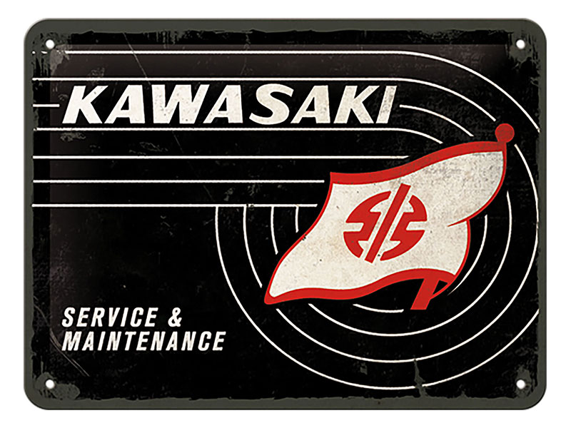 Метална табела KAWASAKI SERVICE&MAINTENANCE