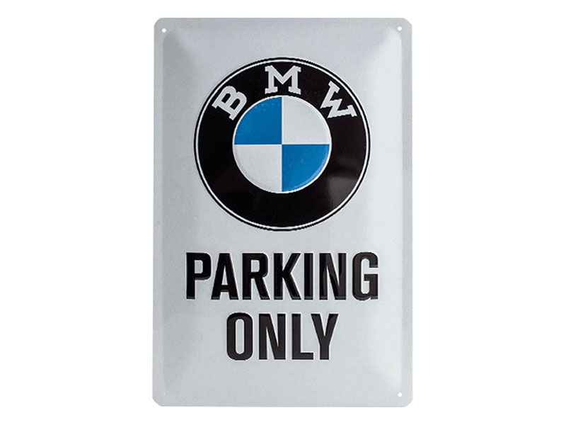 Метална табела BMW PARKING ONLY 20 X 30 CM