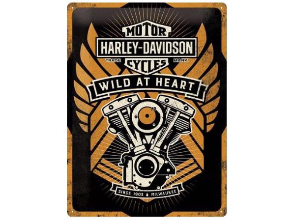 Метална табела "Harley-Davidson Wild at"