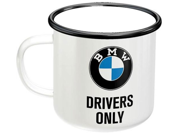 Чаша метална емайл BMW Drivers only