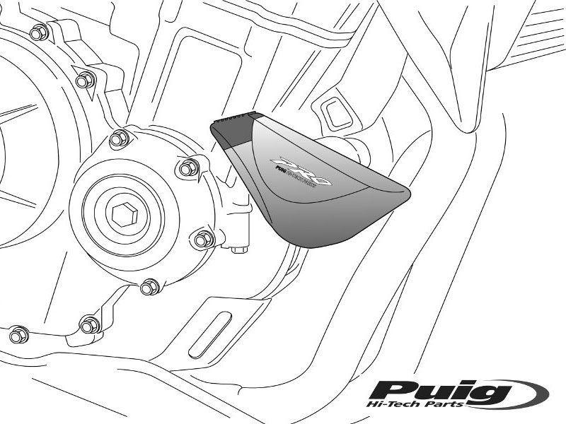 Crash протектори Puig Pro за Yamaha FZ6/FZ6 FAZER 04-08/FZ6 FAZER S2 07-10