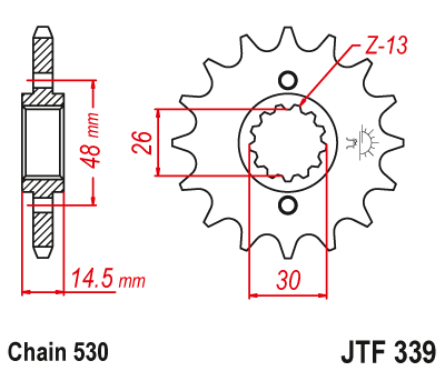 JT Front Sprocket 339.16 / SUNF512