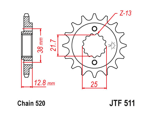 JT Front Sprocket 511.15 / SUNF359