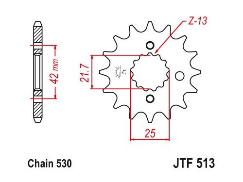 JT Front sprocket 513.18 / SUNF511