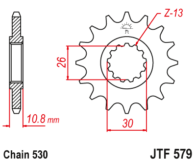 JT Front Sprocket 579.16 / SUNF517